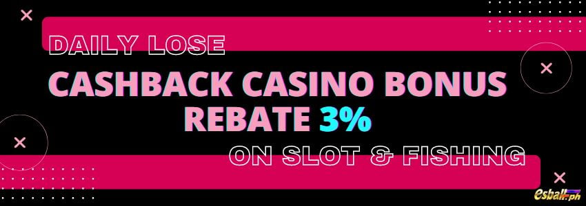 Daily Lose Cashback Casino Bonus Rebate 3%